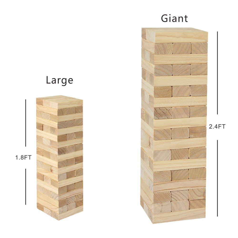 Trimate: Tumbling Tower Giant 28" - Double-Sanded Smooth Natural Wood