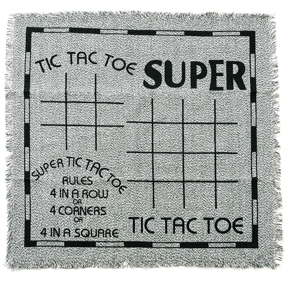 Trimate: 3-In-1 Giant Checkers & Tic Tac Toe - Jumbo 25.6" Square Rug