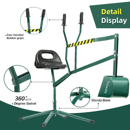 Trimate: Sandbox Excavator - Hunter Green - Metal Outdoor Digging & Lifting Toy