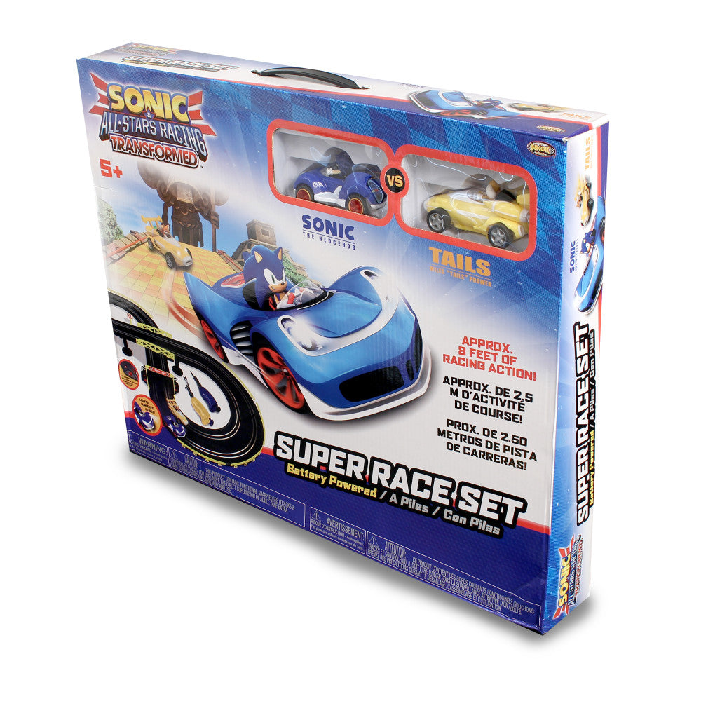 NKOK Sonic & Tails All Stars Racing Transformed RC Slot Car Set