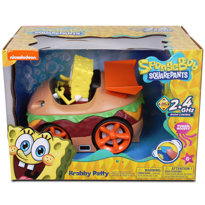 NKOK SpongeBob SquarePants Remote Control Krabby Patty Vehicle with SpongeBob