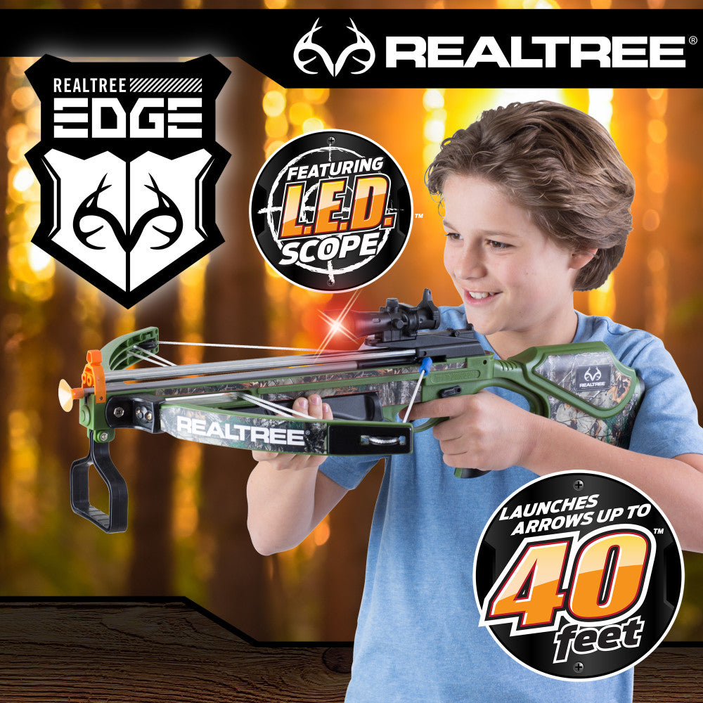 RealTree: Toy Compound Crossbow Set - 26" - Green-Camo - Suction-Tipped Arrows