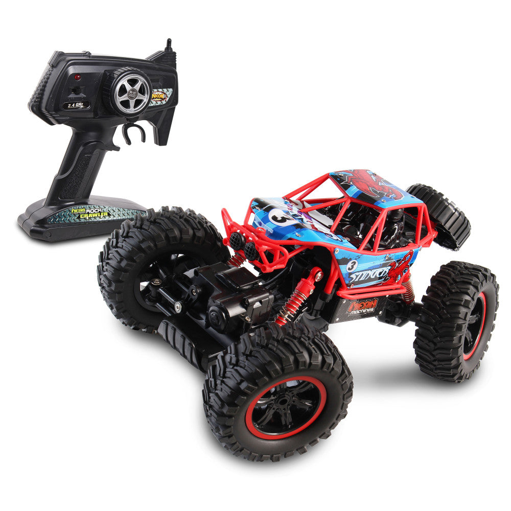 NKOK Mean Machines RC Rock Crawler Stinger - 1:14 Scale Radio Control 4x4 with Battery Pack & USB Charger