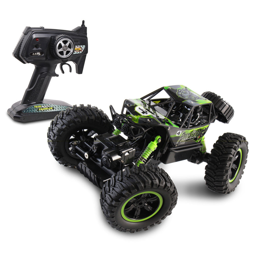 NKOK Mean Machines RC Rock Crawler Prowler - 1:14 Scale Radio Control 4x4 with Battery Pack & USB Charger