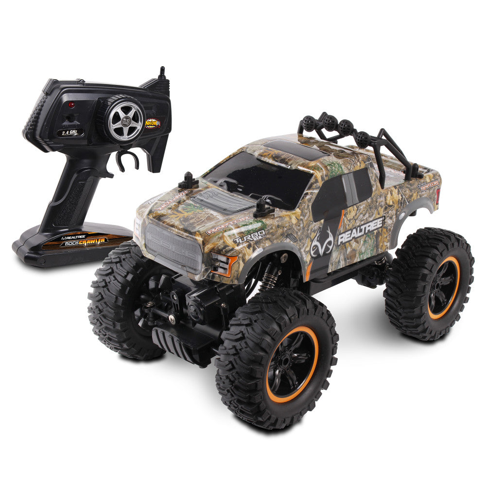 NKOK Mean Machines RC RealTree Ford F-150 Raptor 1:14 Scale Rock Crawler - Radio Controlled