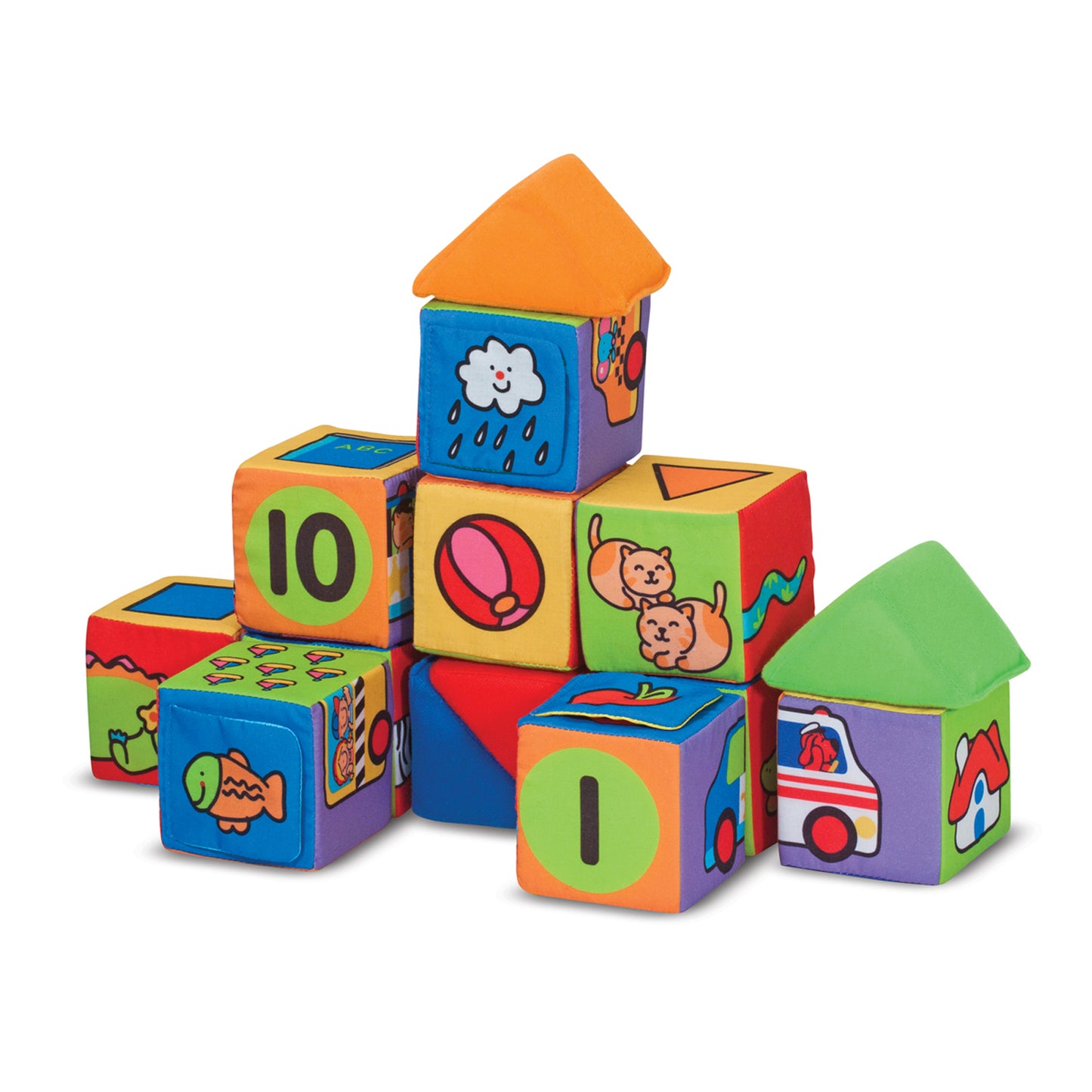 Melissa & Doug Match & Build Soft Blocks ‚Äì 14-Piece Set