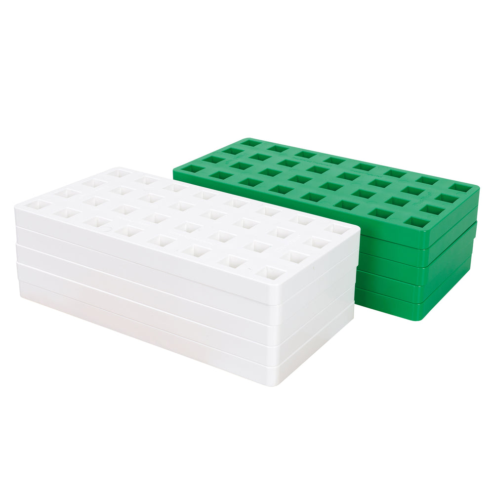 Plus-Plus BIG Baseplate Duo - 10 Pack, Green & White