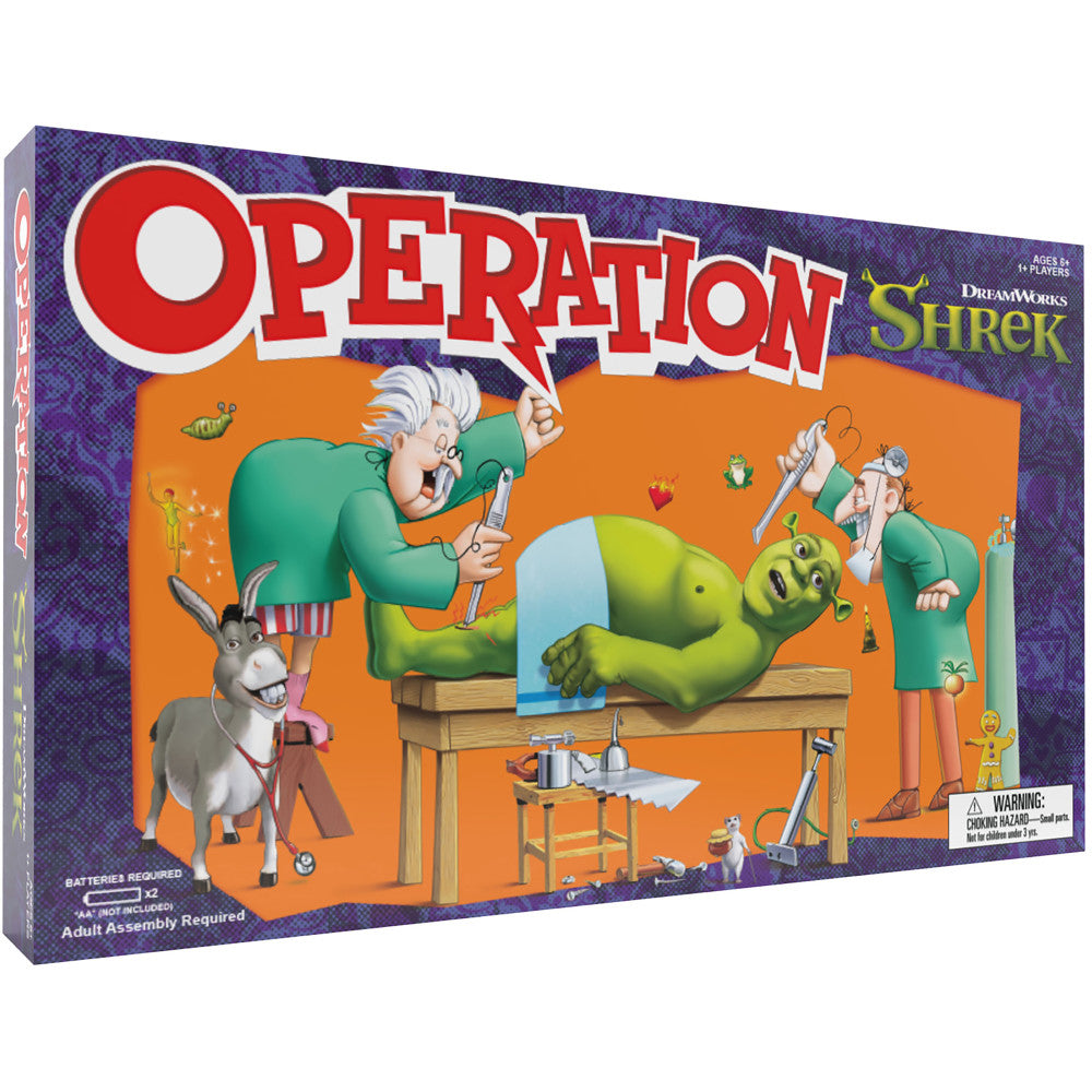 OPERATION :Shrek - Collectible Silly Skill Board Game, Ages 6+, 1+ Players