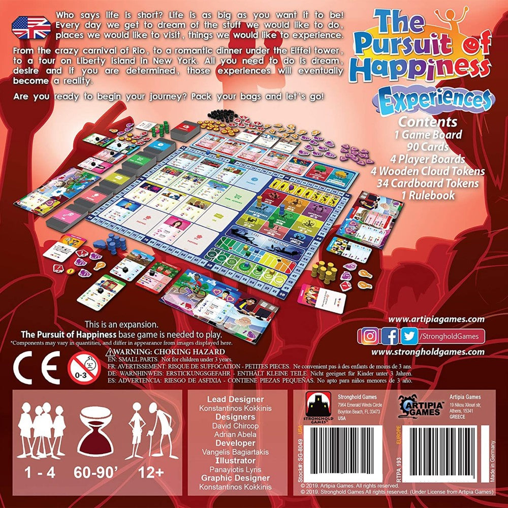 The Pursuit of Happiness: Experiences Expansion Board Game