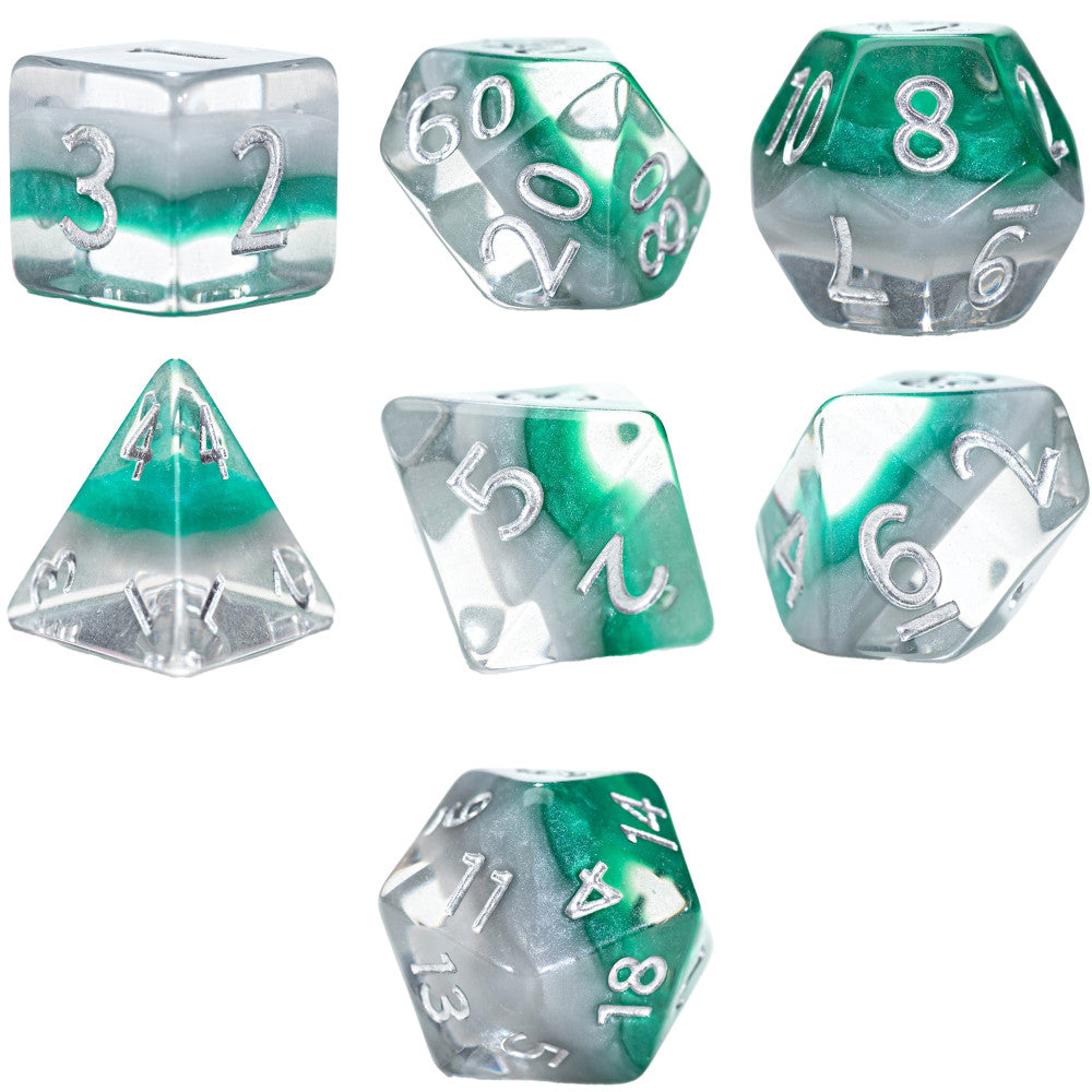 Gate Keeper Games & Dice: Eclipse Dice Elven - 7 Piece RPG Dice Set