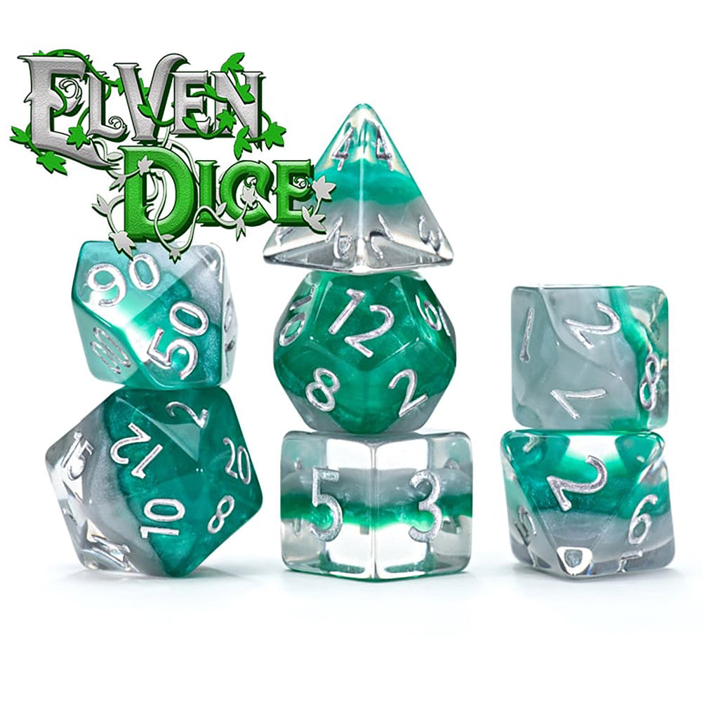 Gate Keeper Games & Dice: Eclipse Dice Elven - 7 Piece RPG Dice Set