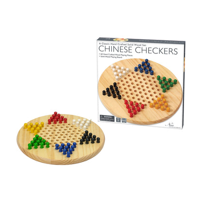 Solid Wood Chinese Checkers Classic Strategy Board Game