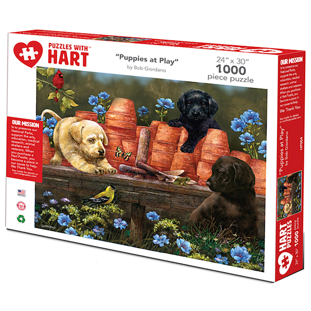 Hart Puzzles Puppies at Play Jigsaw Puzzle - 1000 pc