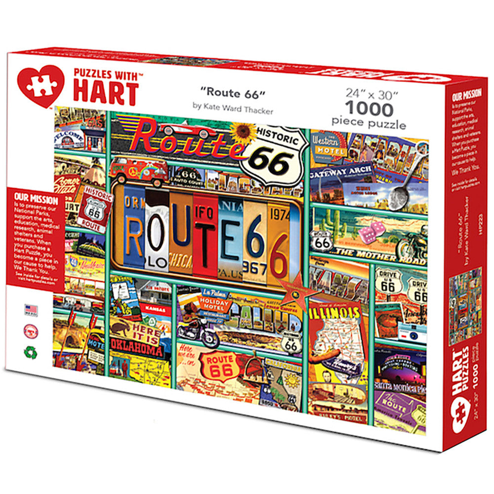 Kate Ward Thacker Route 66 Artwork 1000 Piece Puzzle by Hart Puzzles