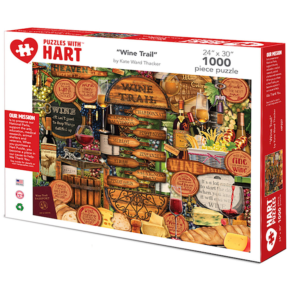 Hart Puzzles Wine Trail Jigsaw Puzzle by Kate Ward Thacker - 1000 pc