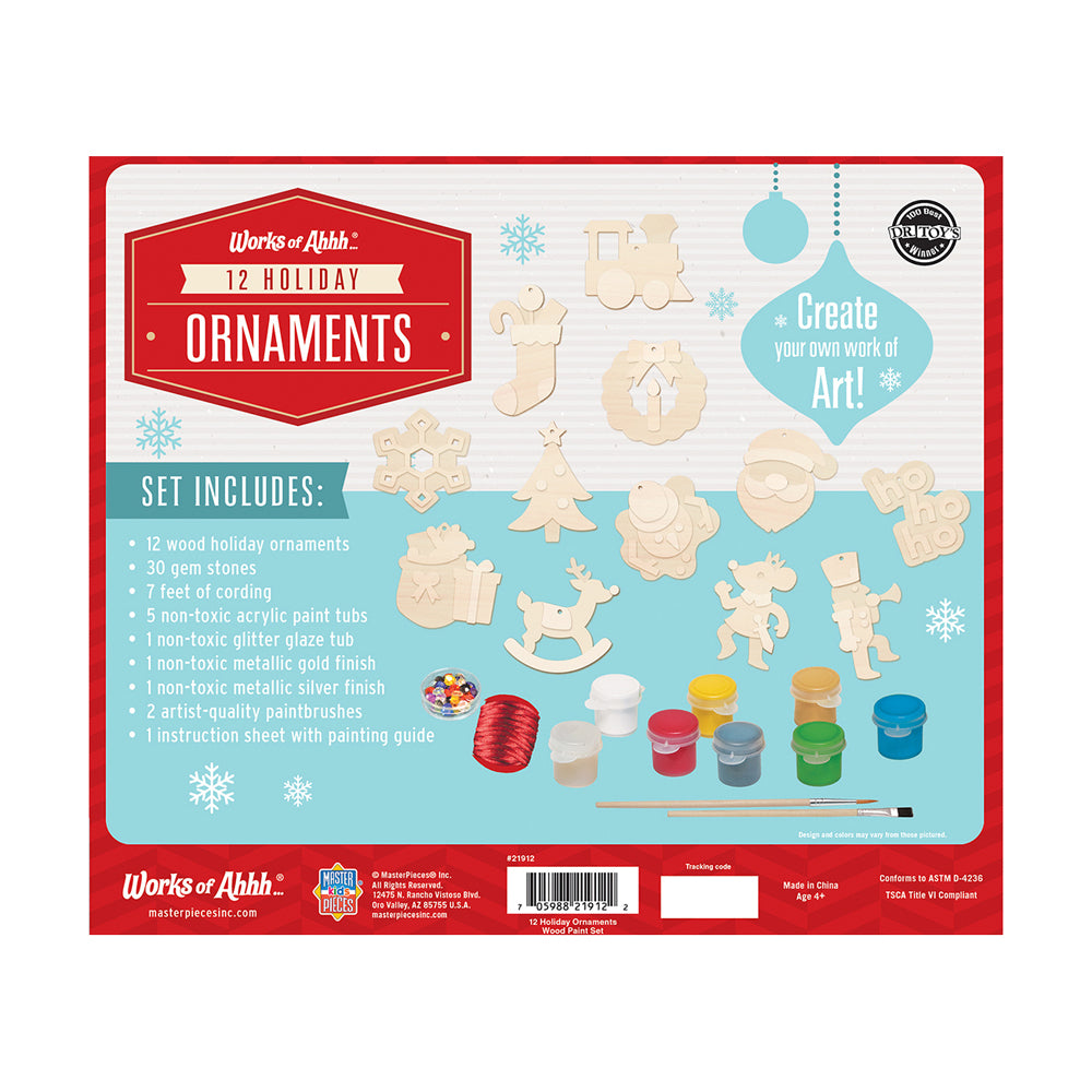 Masterpieces Works of Ahhh Holiday Wood Ornaments Painting Kit