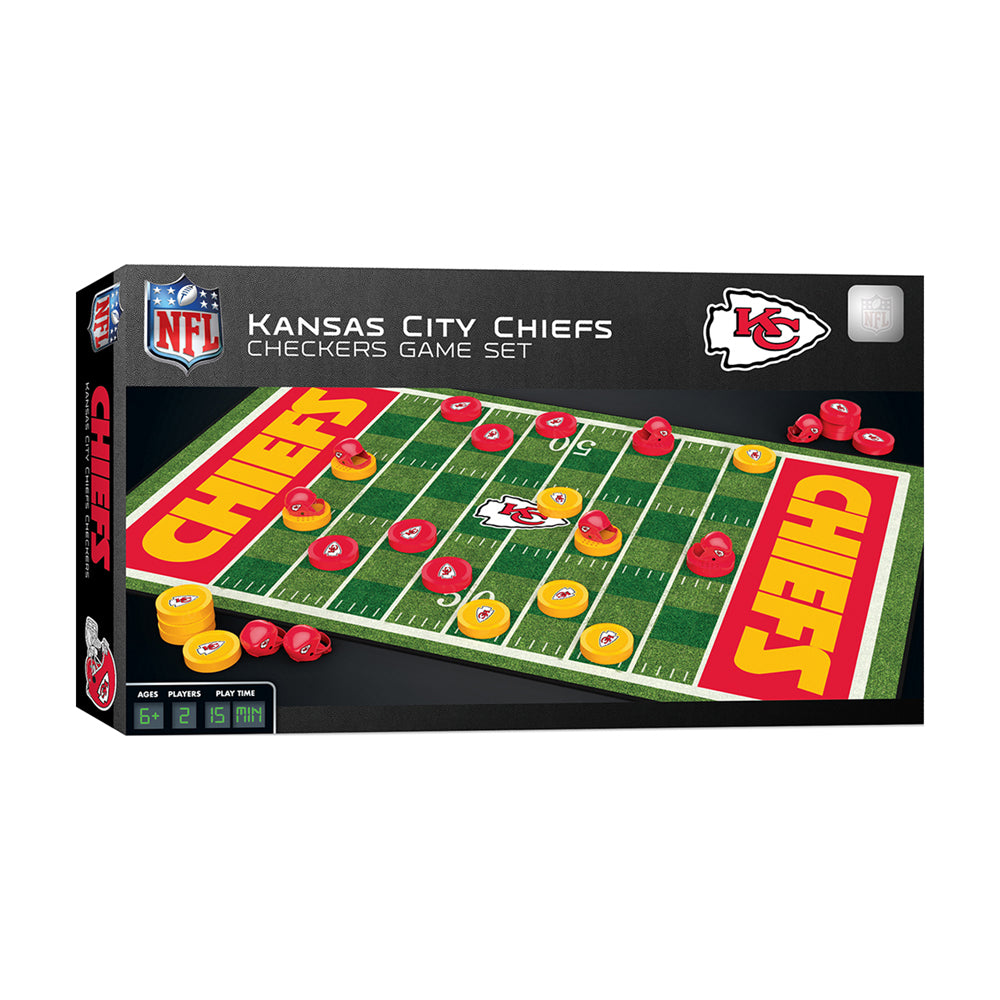 Kansas City Chiefs NFL Checkers Game Set by Masterpieces Puzzles