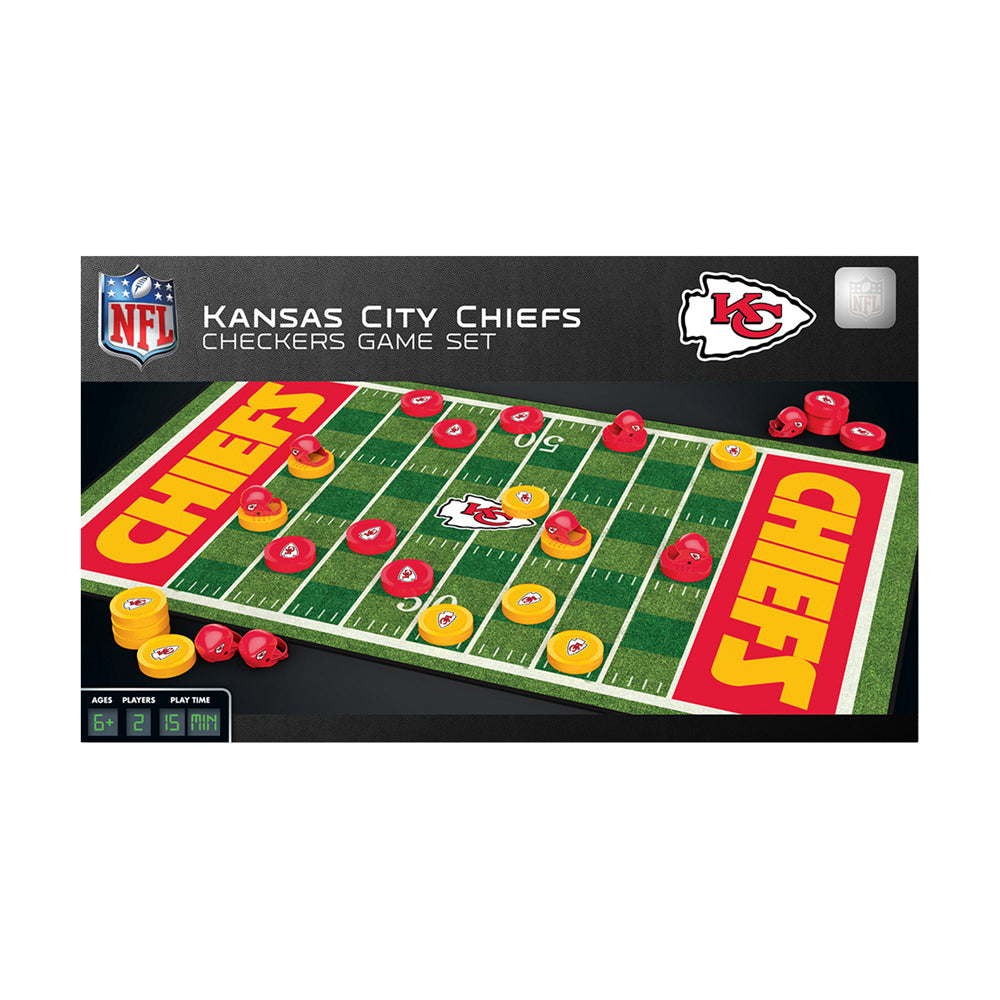 Kansas City Chiefs NFL Checkers Game Set by Masterpieces Puzzles