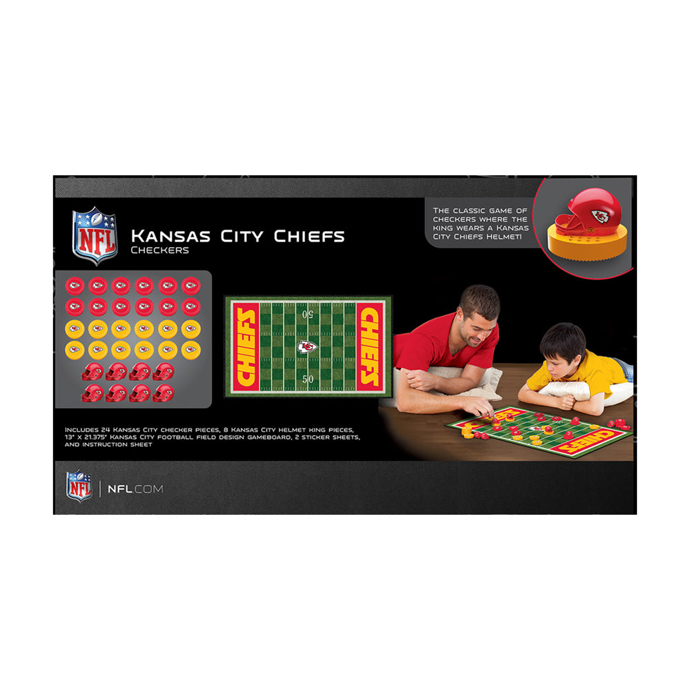 Kansas City Chiefs NFL Checkers Game Set by Masterpieces Puzzles