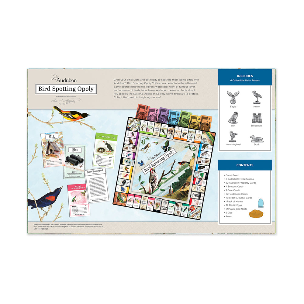 Audubon Bird Spotting Opoly Collector's Edition Board Game