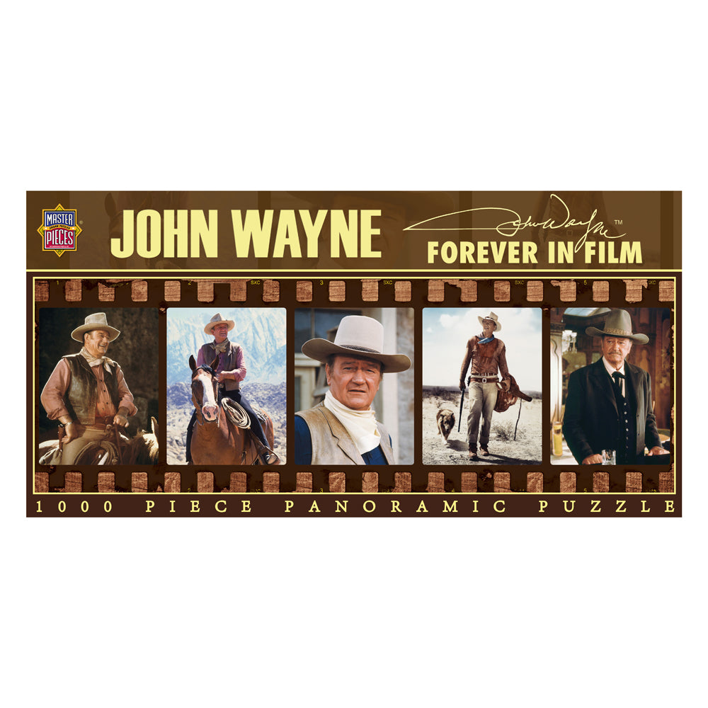 Masterpieces John Wayne Forever in Film Panoramic Jigsaw Puzzle - 1000 pc