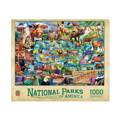 Masterpieces Puzzles National Parks of America Map Jigsaw Puzzle - 1000 pc