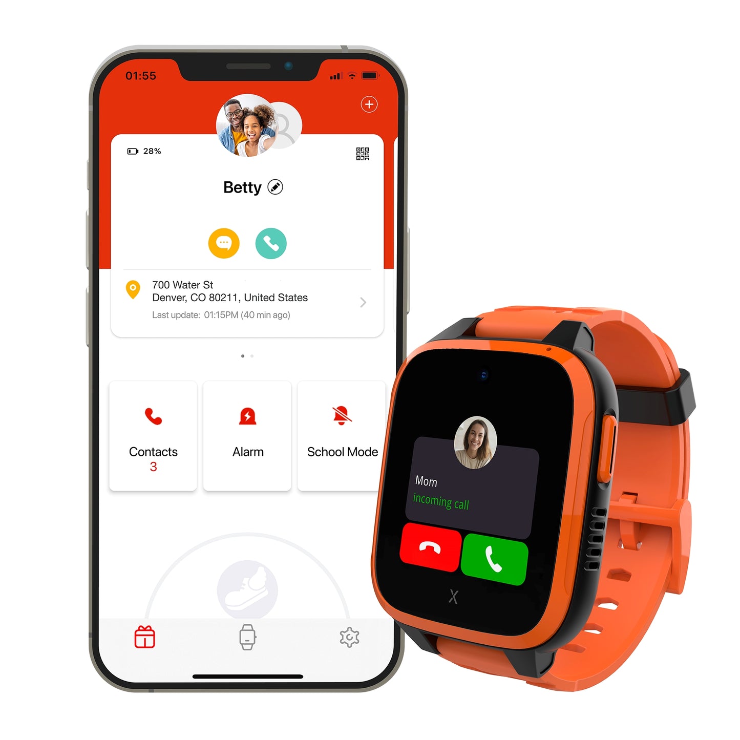 Xplora XGO3 Kids' Smartwatch - Interactive GPS & Cell Phone - Orange