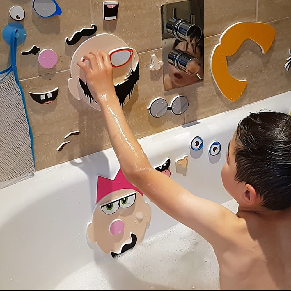 Buddy & Barney: Silly Faces Bath Time Stickers - 36 Reusable Foam Stickers