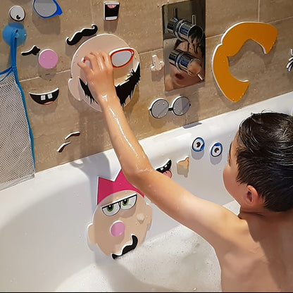 Buddy & Barney: Silly Faces Bath Time Stickers - 36 Reusable Foam Stickers