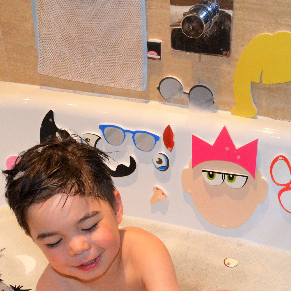 Buddy & Barney: Silly Faces Bath Time Stickers - 36 Reusable Foam Stickers