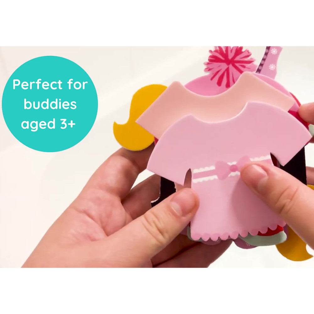 Buddy & Barney: Dressing Up Bath Time Stickers - 32 Reusable Foam Stickers