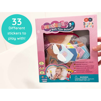 Buddy & Barney: Dressing Up Bath Time Stickers - 32 Reusable Foam Stickers