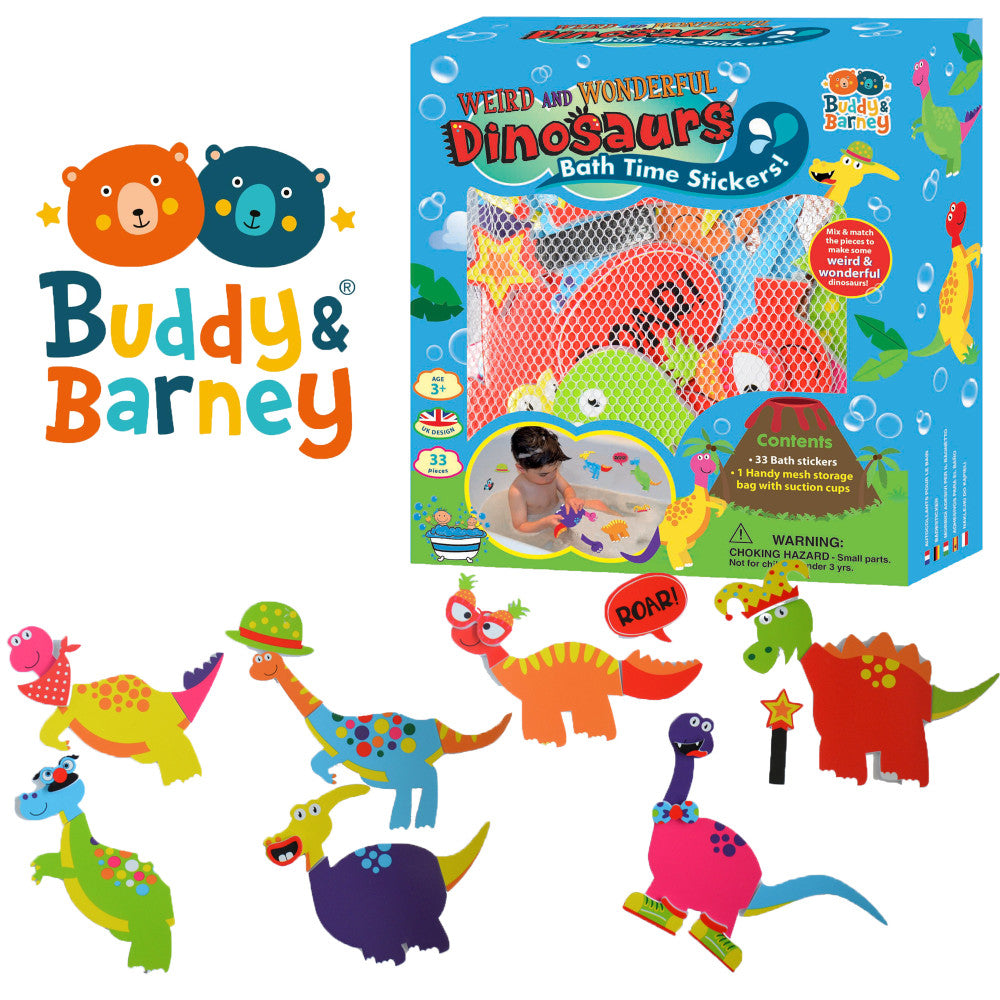 Buddy & Barney: Weird & Wonderful Dinosaurs Bath Time Stickers