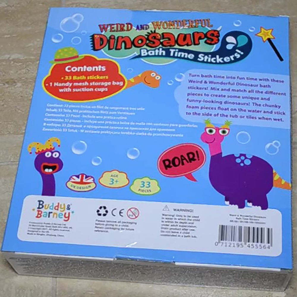 Buddy & Barney: Weird & Wonderful Dinosaurs Bath Time Stickers