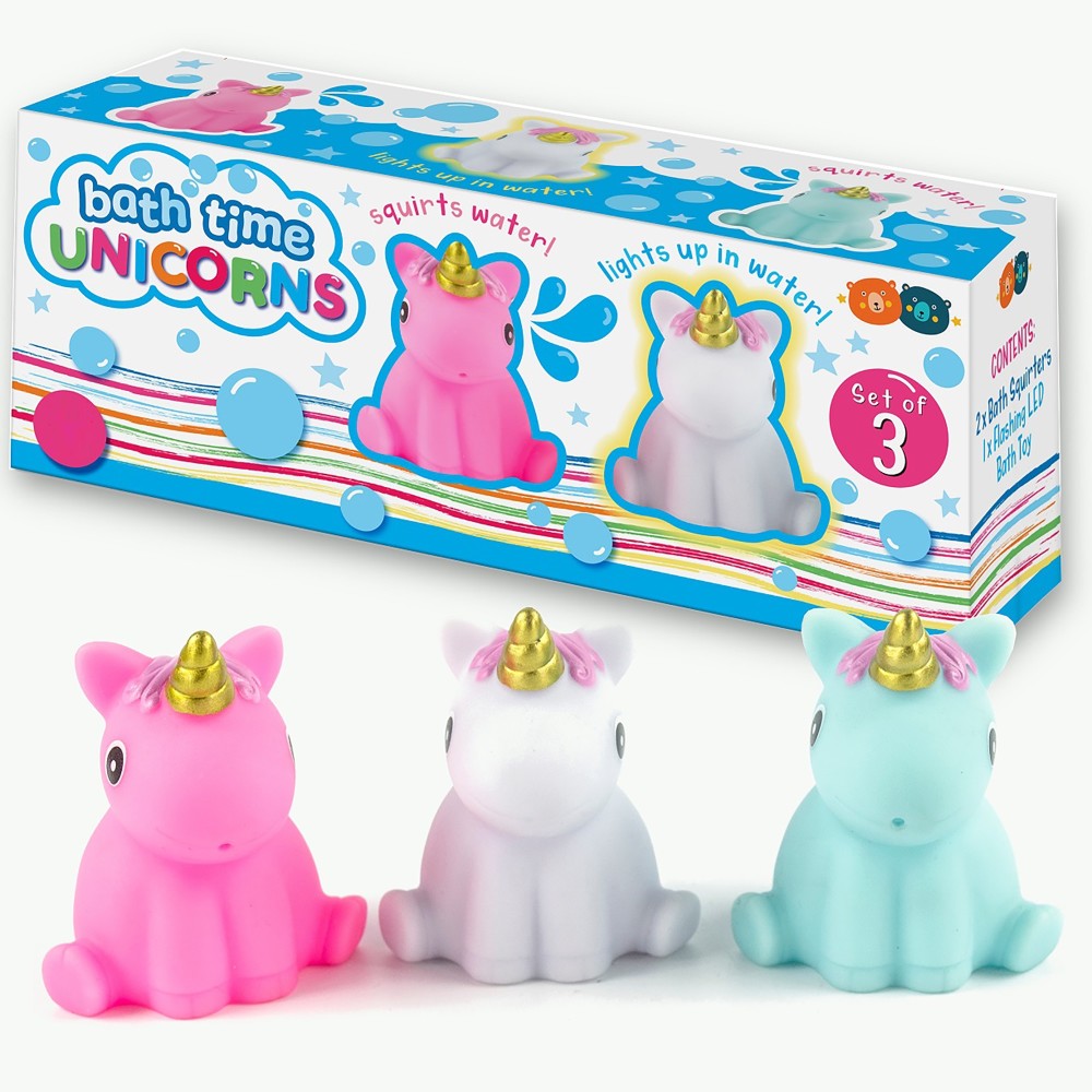 Buddy & Barney: Bath Time Unicorns - 3 Piece Toy Set