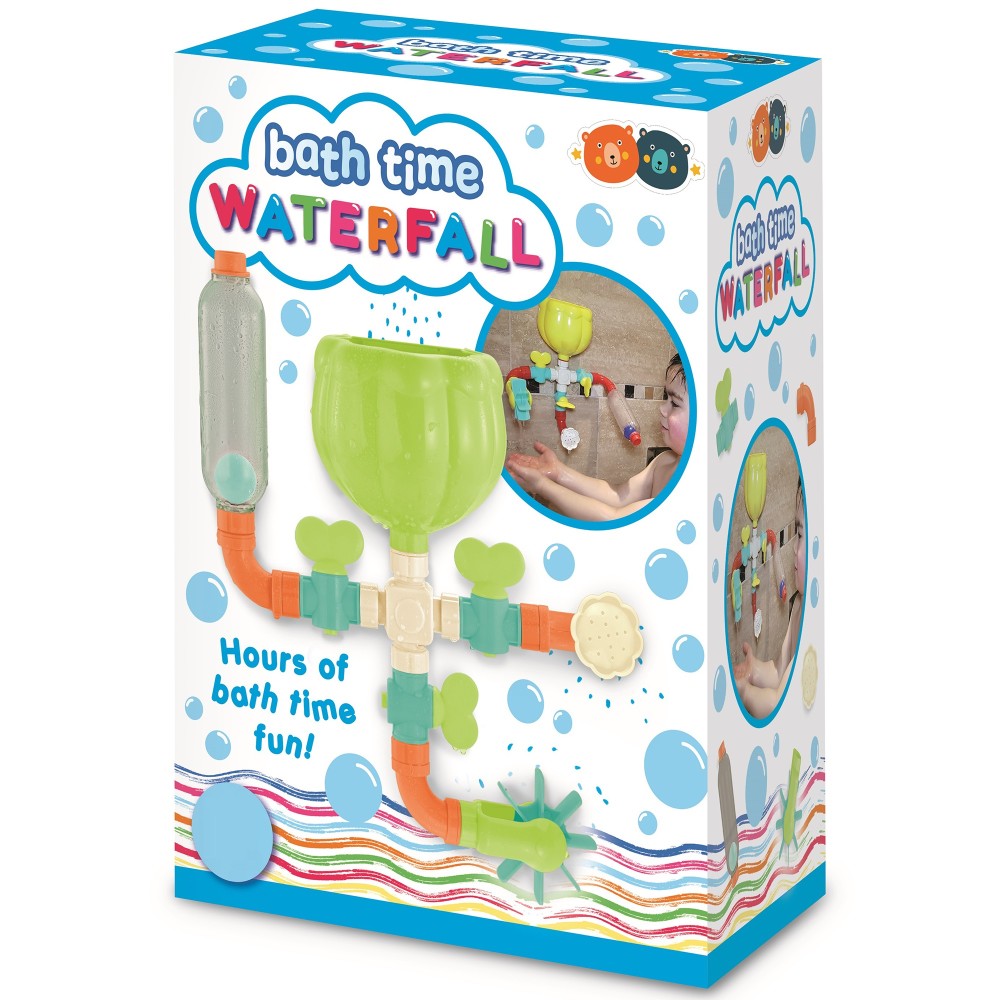 Buddy & Barney: Bath Time Waterfall - 16pc Water Works Pipes