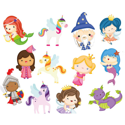 Buddy & Barney: Color Changing Bath Time Stickers - Magical Creatures