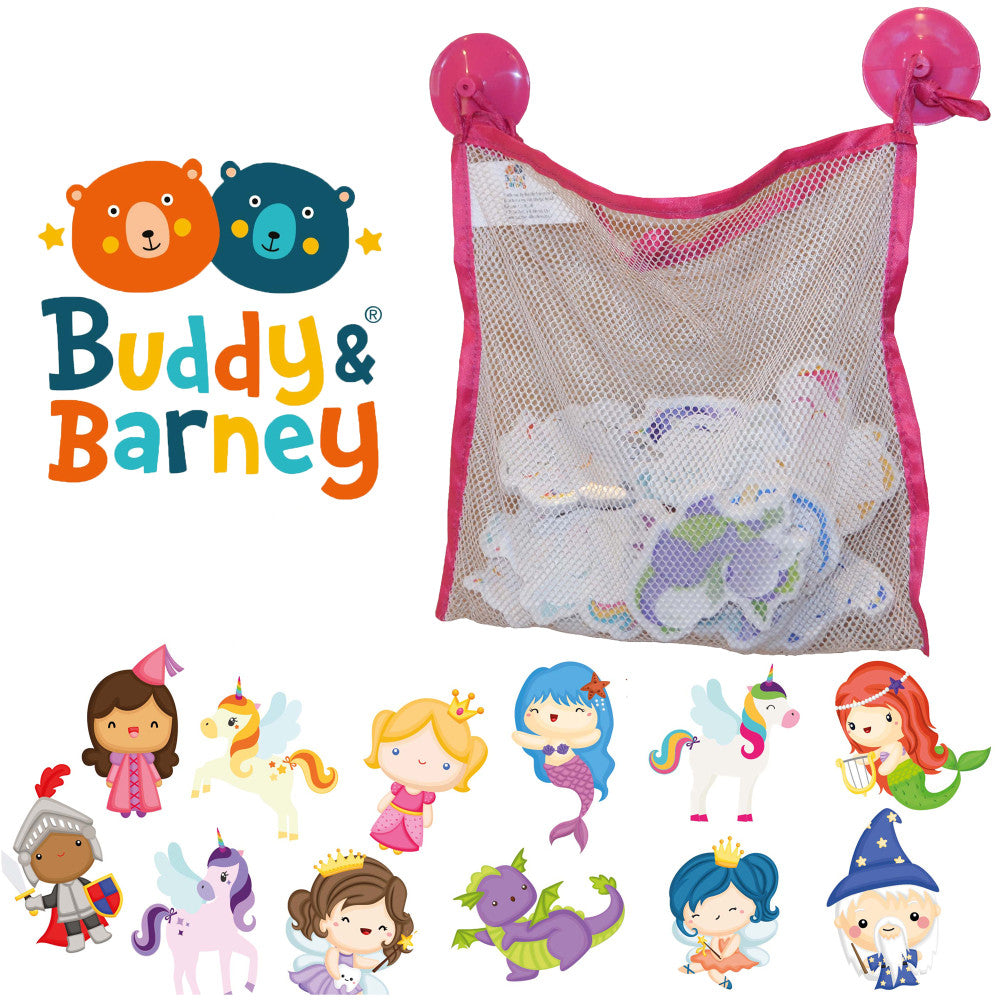 Buddy & Barney: Color Changing Bath Time Stickers - Magical Creatures