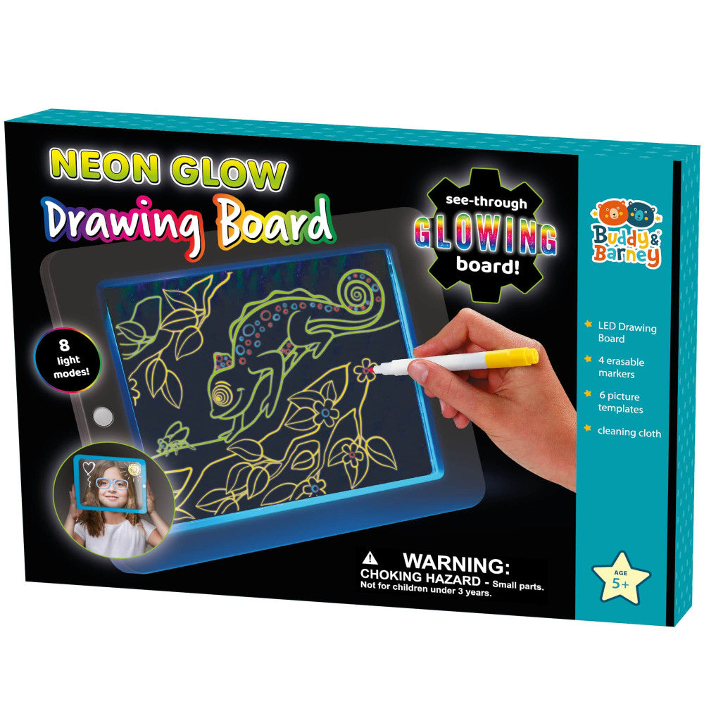 Buddy & Barney: Neon Glow Drawing Board