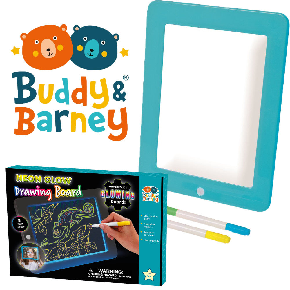 Buddy & Barney: Neon Glow Drawing Board