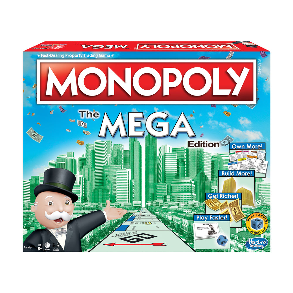 Monopoly The Mega Edition: Fast-Dealing Property Trading Board Game