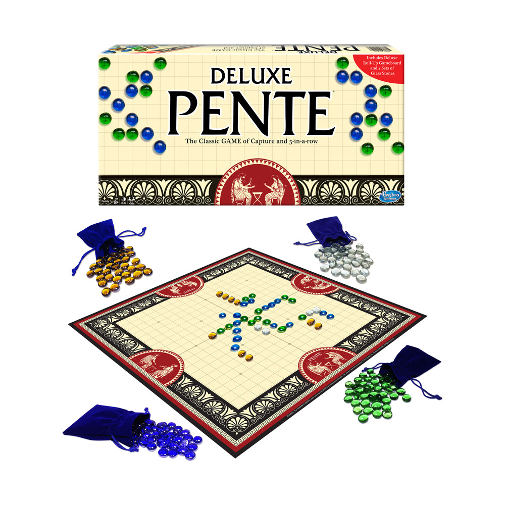 Deluxe Pente Board Game by Winning Moves - Strategic Glass Stone Game