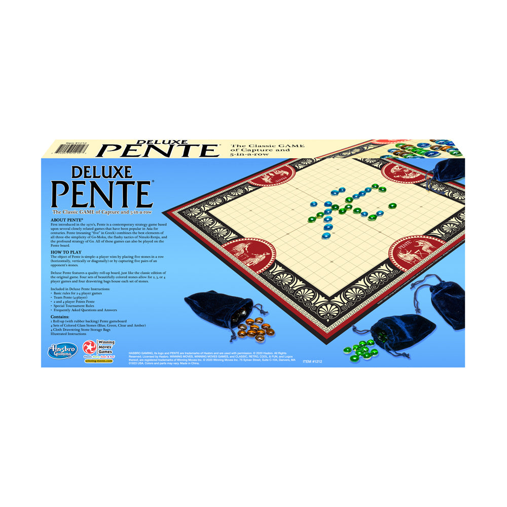 Deluxe Pente Board Game by Winning Moves - Strategic Glass Stone Game