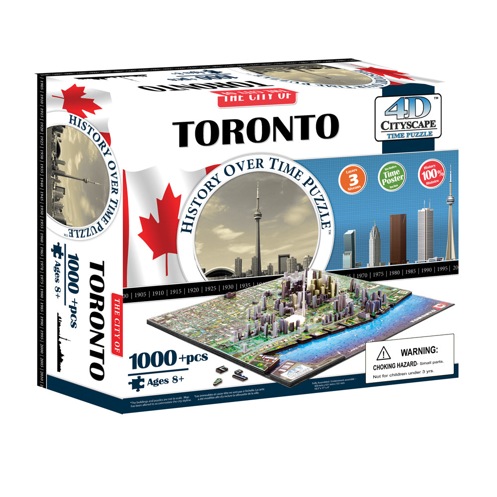 4D Cityscape Time Puzzle - Toronto, Canada - 1100+ pc