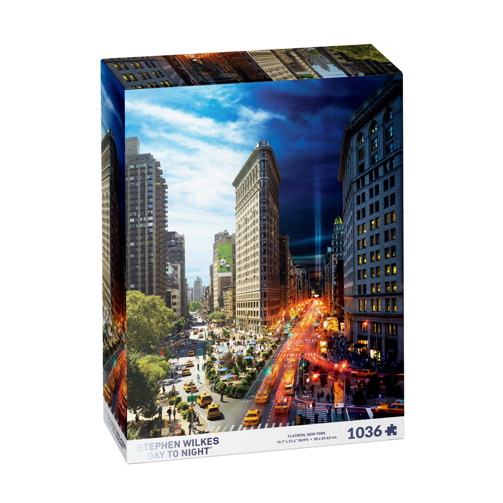 4D Cityscape Stephen Wilkes Day to Night Flatiron Puzzle - 1036 pc