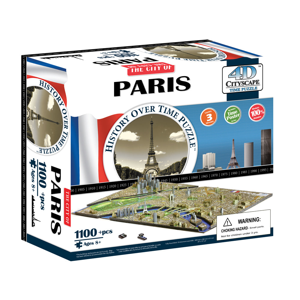 4D Cityscape Time Puzzle - Paris, France - 870+ pc