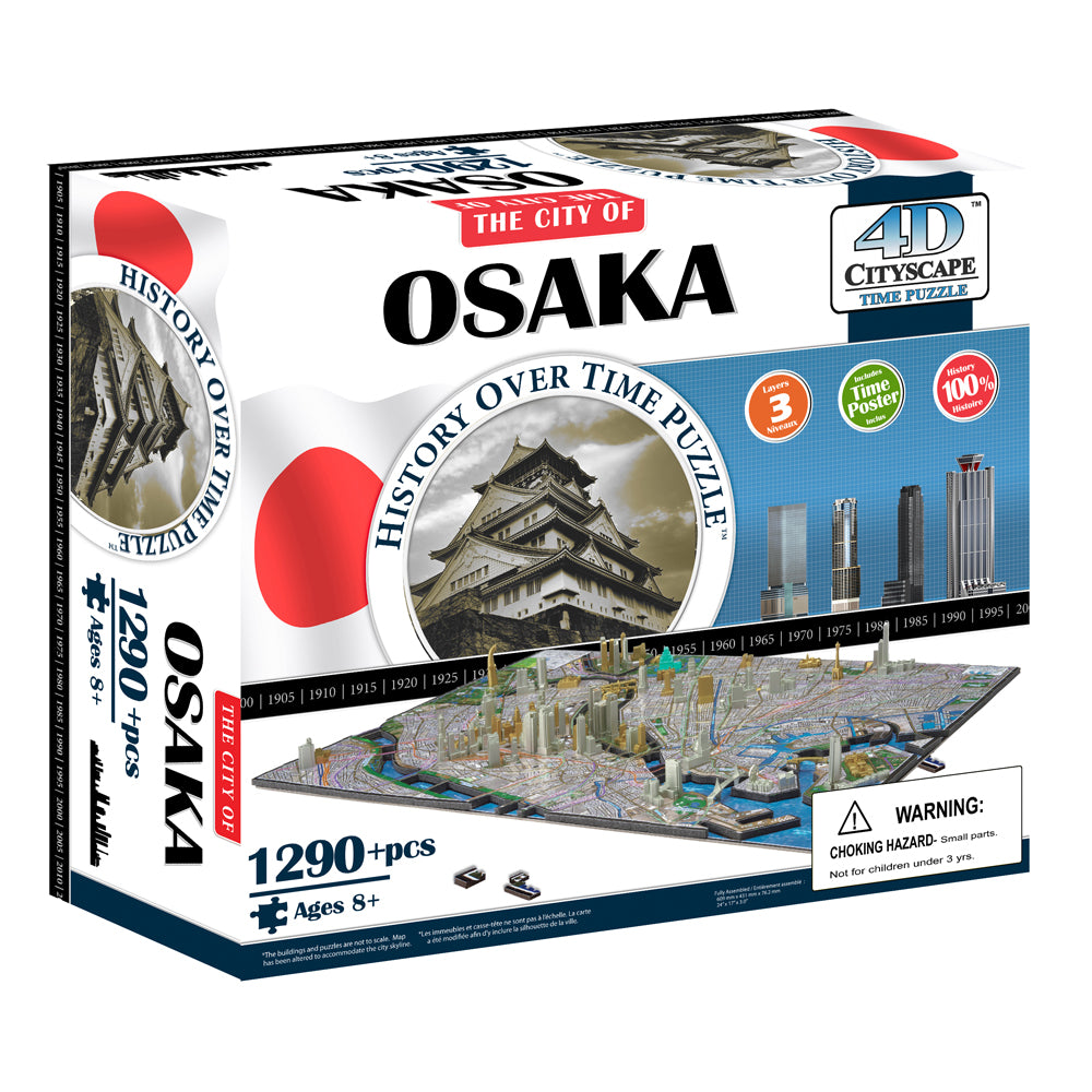 4D Cityscape Time Puzzle - Osaka, Japan - 1290+ pc