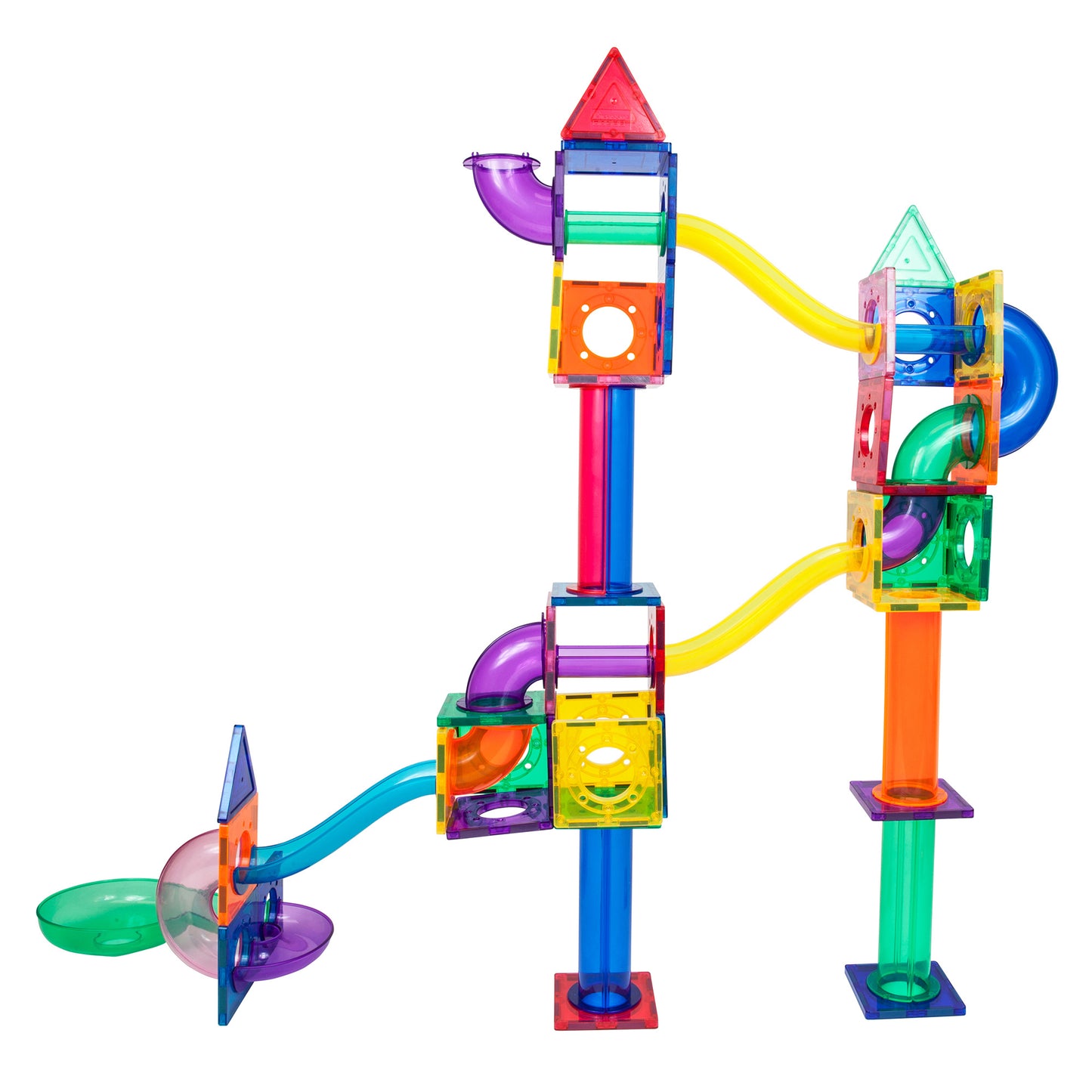 PicassoTiles 100-Piece Marble Run Building Set - Multicolor