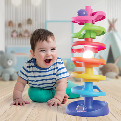 Quercetti Spiral Tower Brightball - Colorful Sensory Playset