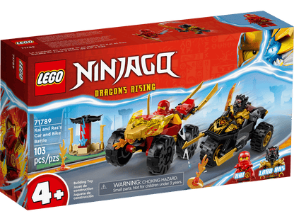 LEGO NINJAGO Kai and Ras's Car and Bike Battle Building Set - 103 Pieces